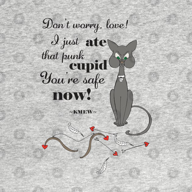 Valentine's Day Meme, Funny Cat Meme, Funny Cupid Design, Captain KMew Story, Cat Meme by Canvas Studio Lab